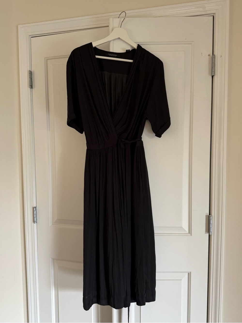 Lightweight black wrap dress